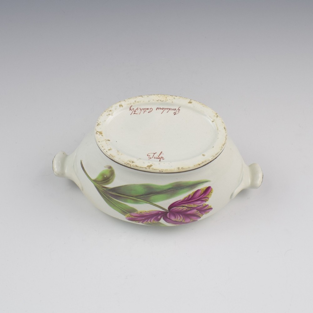 Swansea Pearlware Botanical Sauce Tureen C.1810 B View XIII