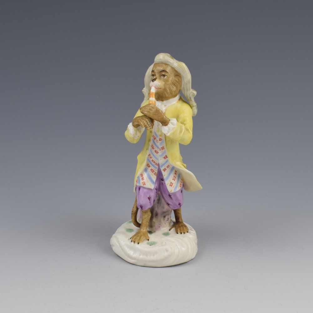 Dresden Porcelain Monkey Band Figure Clarinet Player