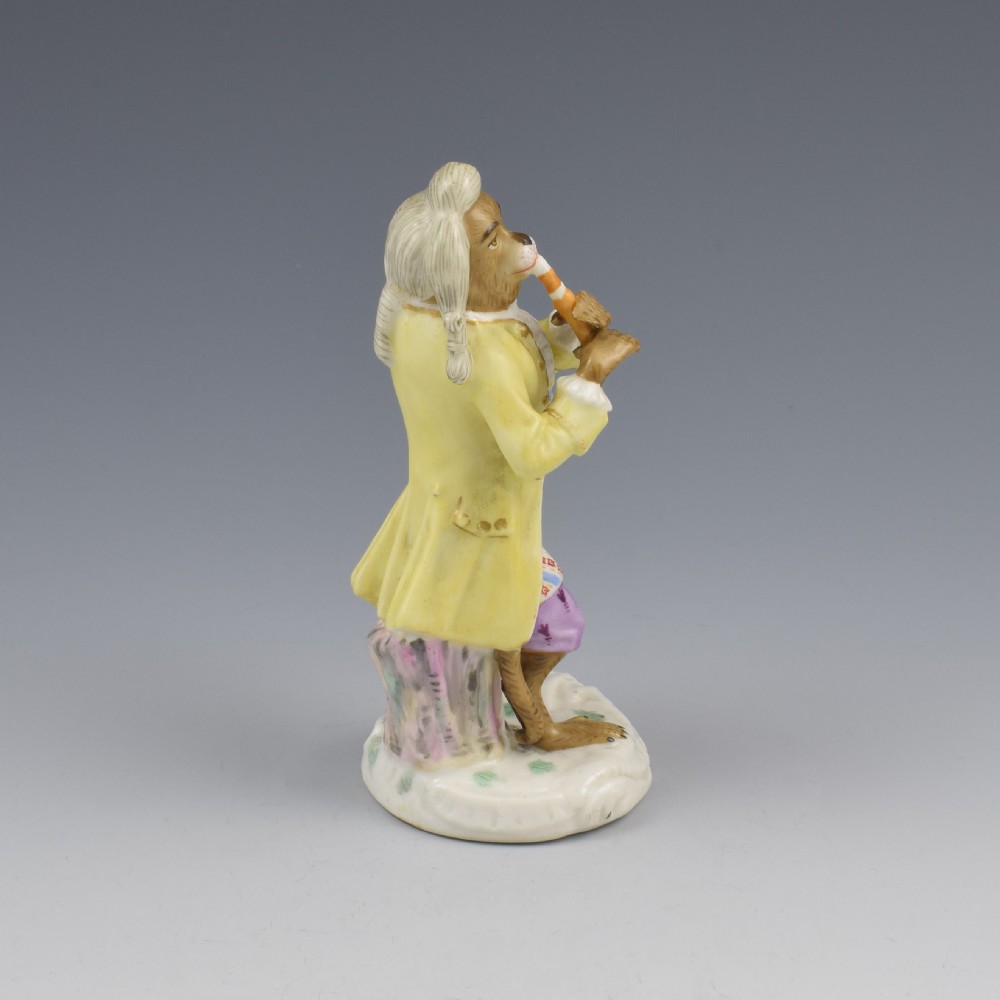 Dresden Porcelain Monkey Band Figure Clarinet Player View II