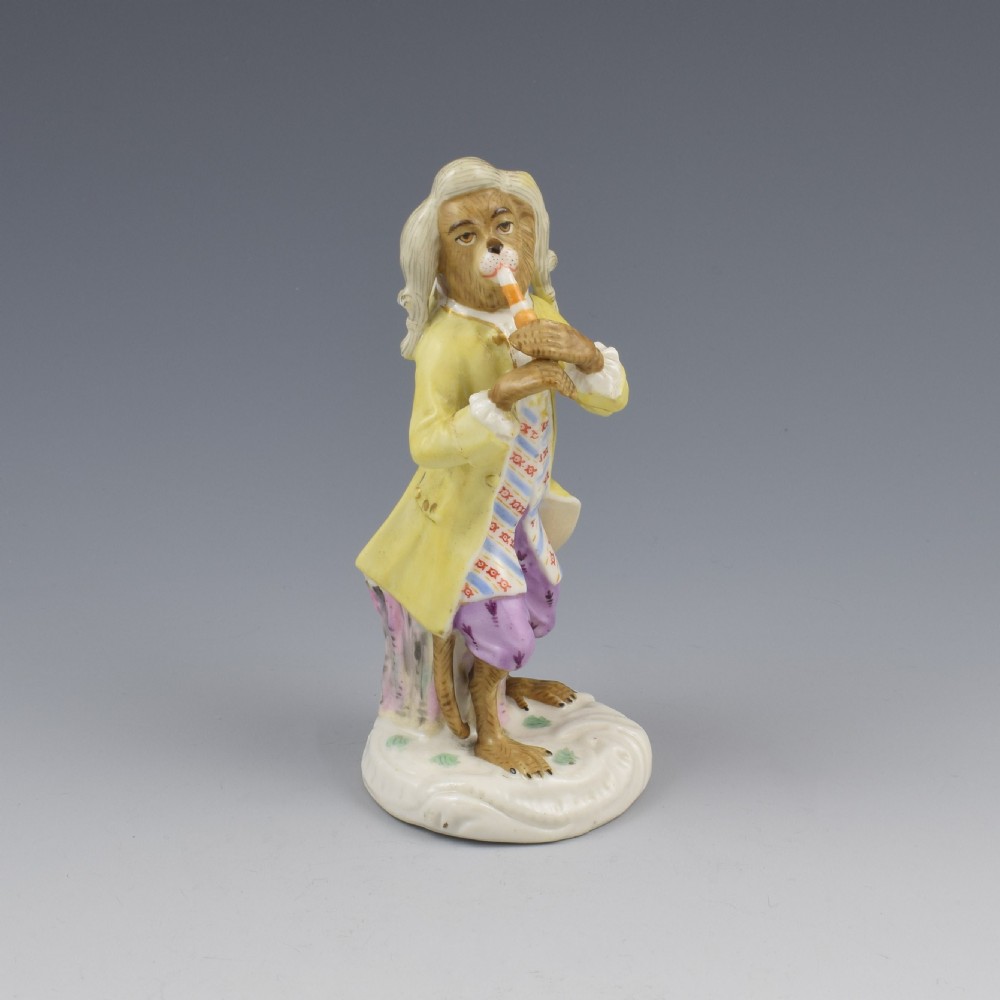 Dresden Porcelain Monkey Band Figure Clarinet Player View IV