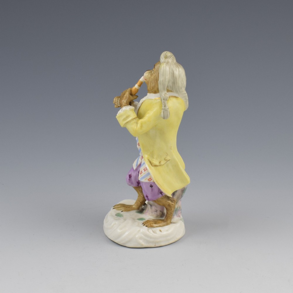 Dresden Porcelain Monkey Band Figure Clarinet Player View VI