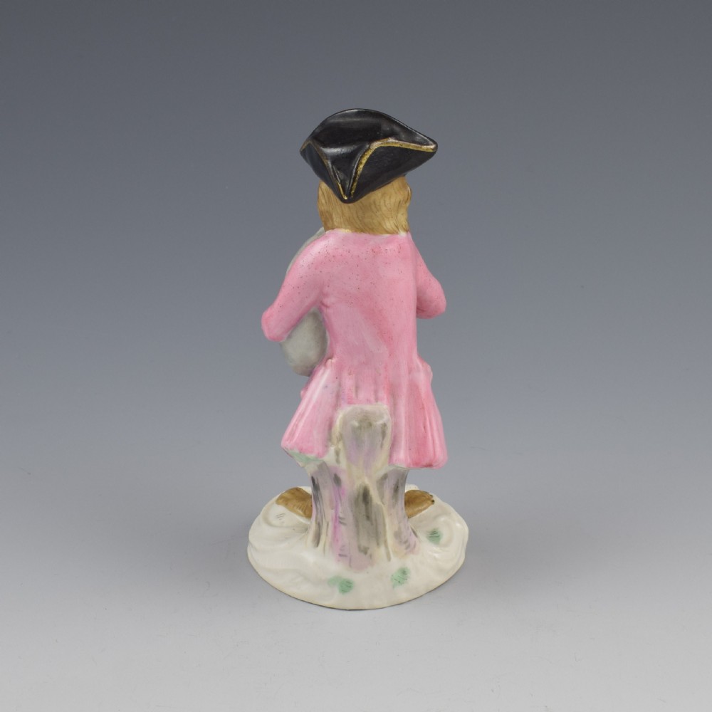 Dresden Porcelain Monkey Band Figure Bagpipes Player View IV