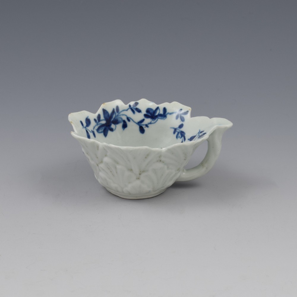 First Period Worcester Porcelain Mansfield Butter Boat c.1758 View III