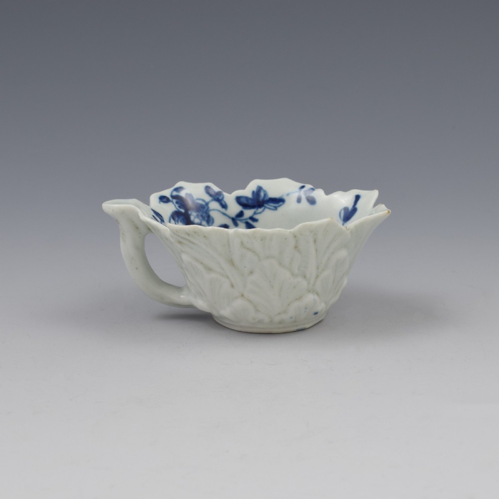 First Period Worcester Porcelain Mansfield Butter Boat c.1758 View VI