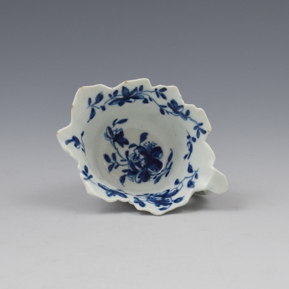 First Period Worcester Porcelain Mansfield Butter Boat c.1758 View VIII