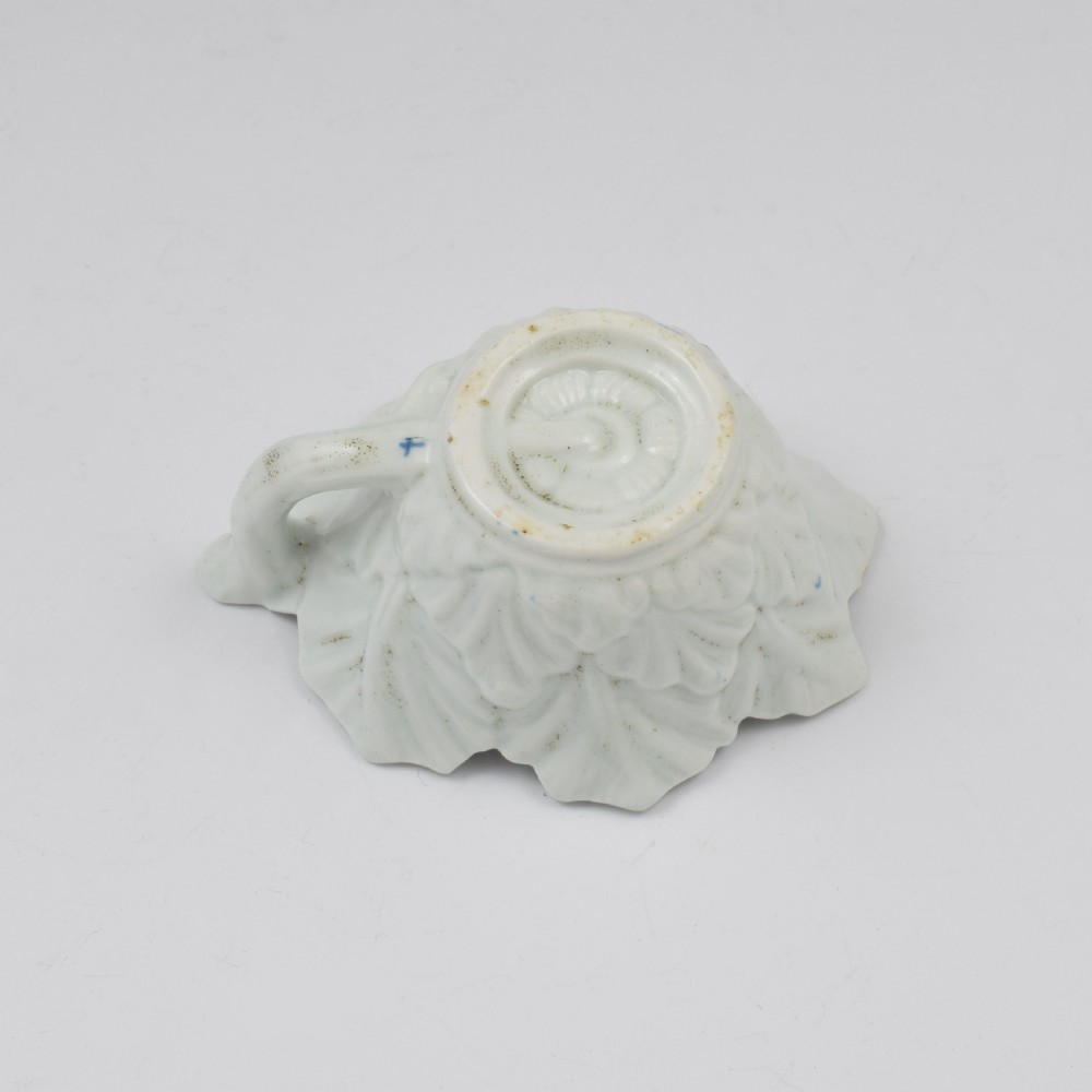 First Period Worcester Porcelain Mansfield Butter Boat c.1758 View X