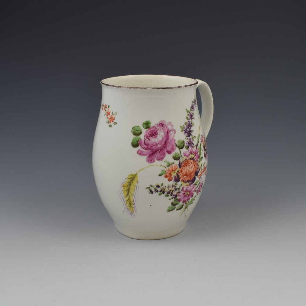 Early Derby Porcelain Large Ovoid Barrel Shaped Mug c.1760 View II