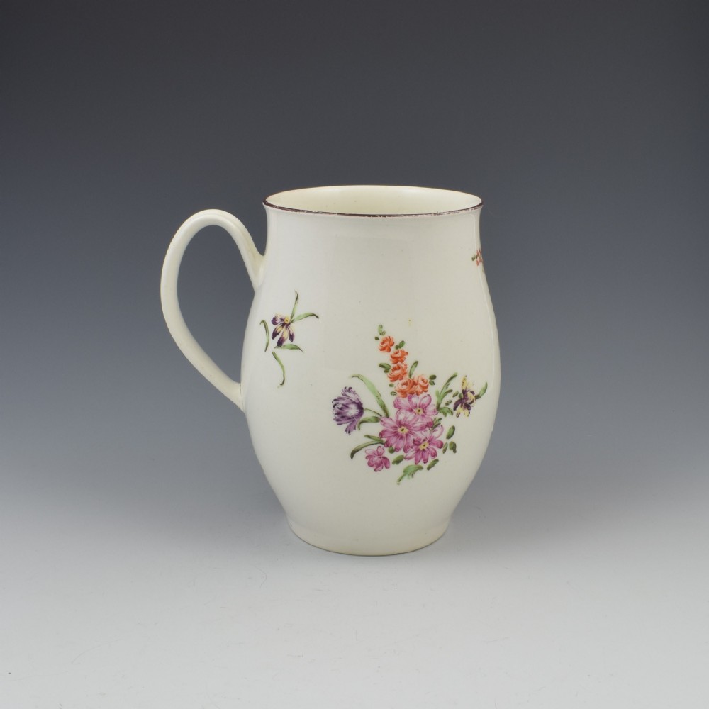 Early Derby Porcelain Large Ovoid Barrel Shaped Mug c.1760 View V