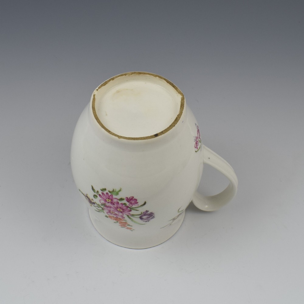 Early Derby Porcelain Large Ovoid Barrel Shaped Mug c.1760 View X