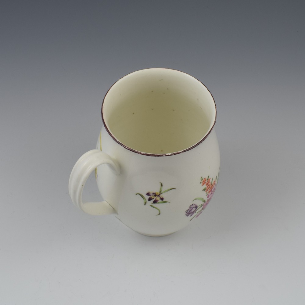 Early Derby Porcelain Large Ovoid Barrel Shaped Mug c.1760 View XI