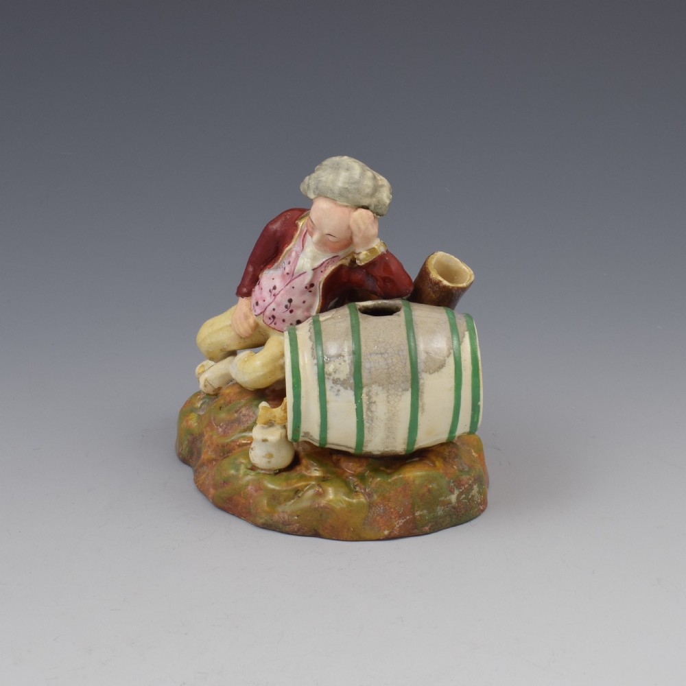Dudson Staffordshire Pottery Figure Pen Holder Tipsy Lawyer c.1840 View II