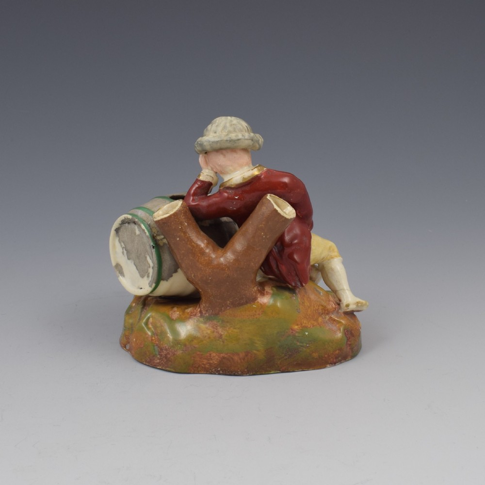 Dudson Staffordshire Pottery Figure Pen Holder Tipsy Lawyer c.1840 View IV
