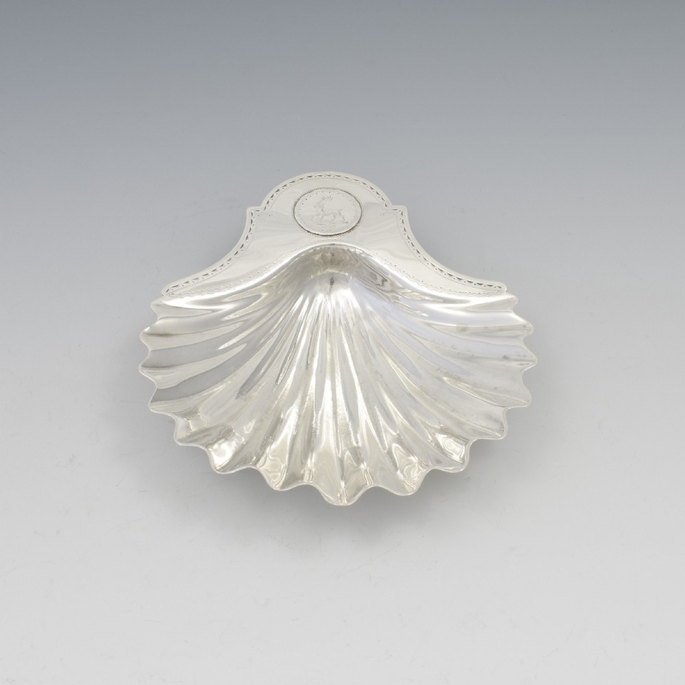 George III Silver Scallop Shell Butter Dish London 1782