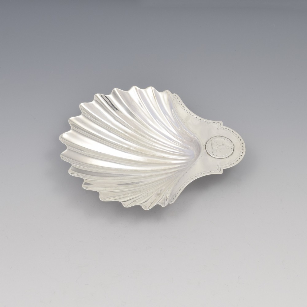 George III Silver Scallop Shell Butter Dish London 1782 View II
