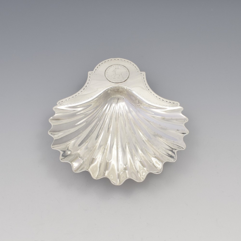 George III Silver Scallop Shell Butter Dish London 1782 View III