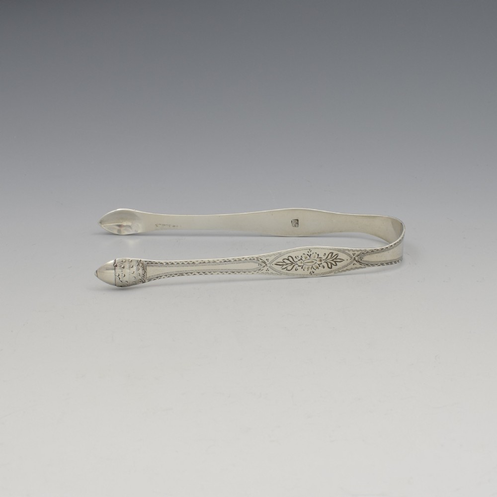 Georgian Silver Acorn Sugar Tongs Peter & Ann Bateman 1793
