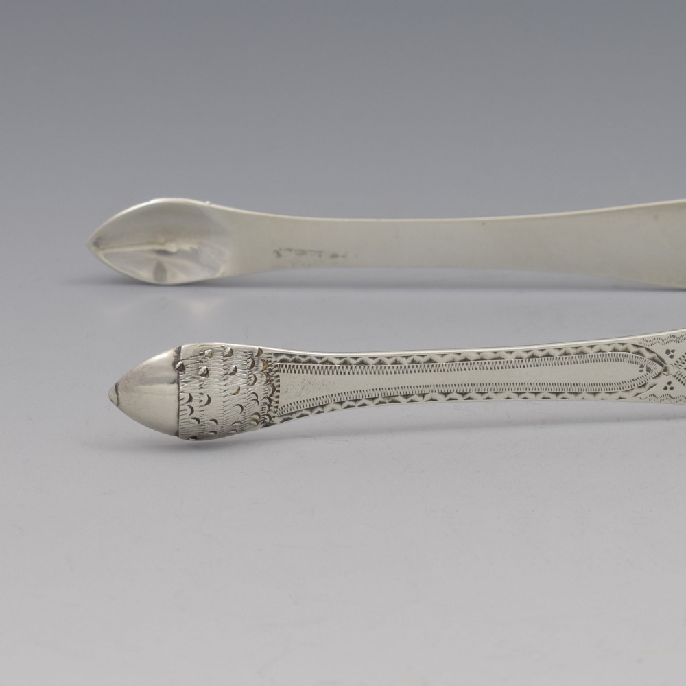 Georgian Silver Acorn Sugar Tongs Peter & Ann Bateman 1793 View IV