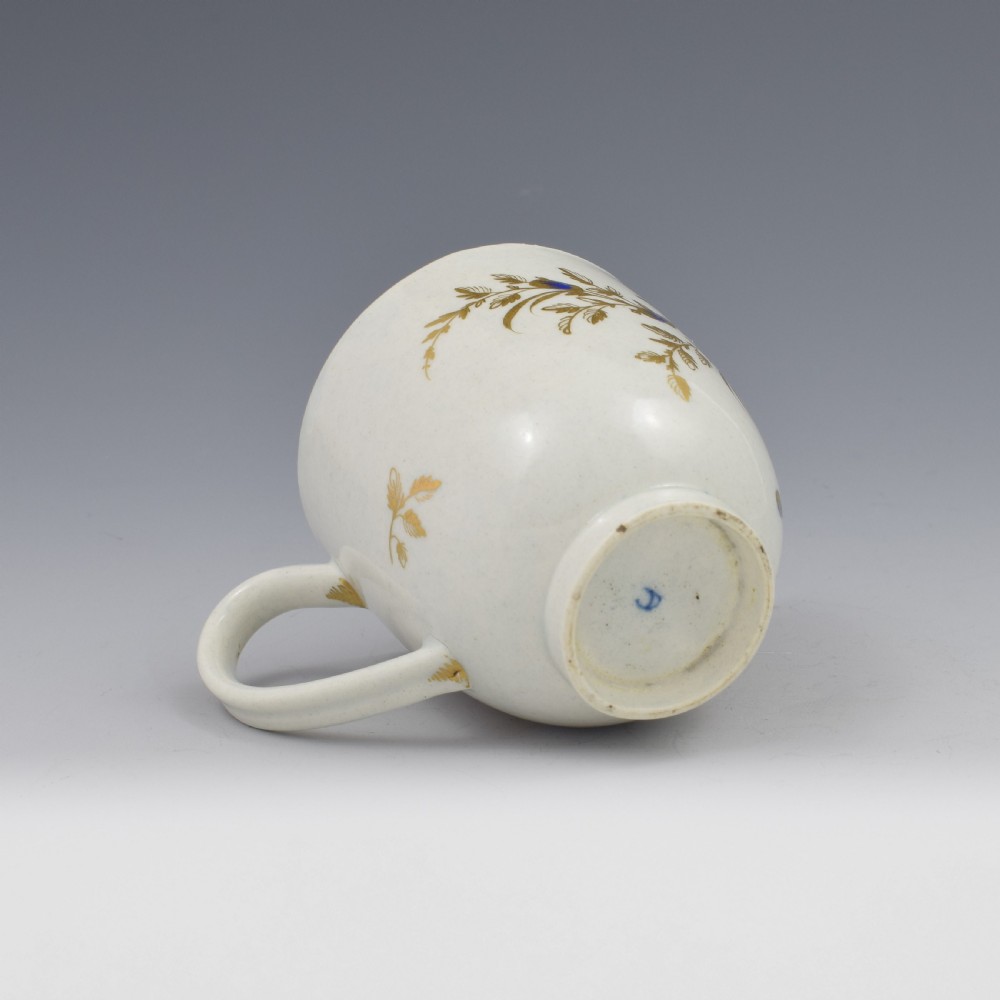 First Period Worcester Porcelain Coffee Cup c.1785 View V