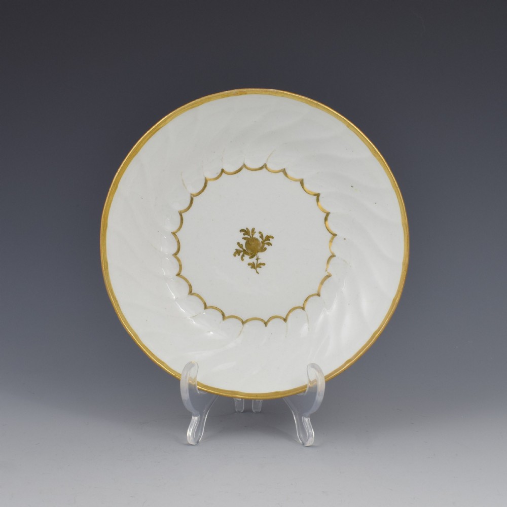 Flight Period Worcester Porcelain Spiral Fluted Tea Bowl & Saucer View III