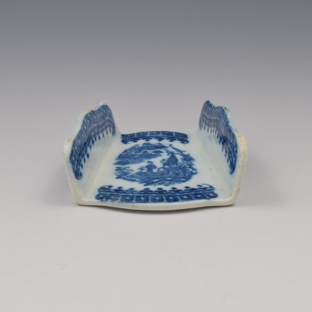 Caughley Porcelain Asparagus Server Fisherman Pattern c.1785 2 View V
