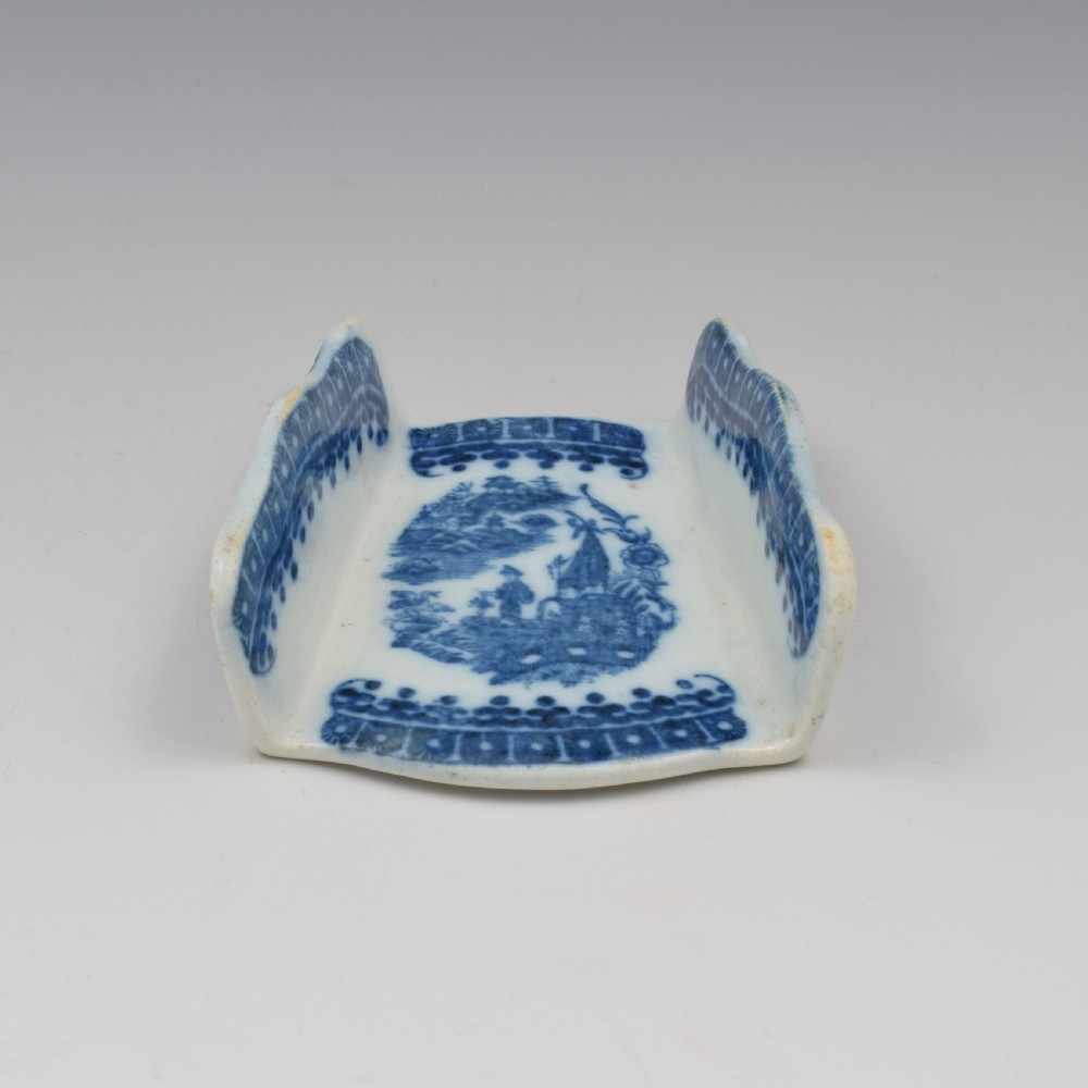 Caughley Porcelain Asparagus Server Fisherman Pattern c.1785 2 View VI