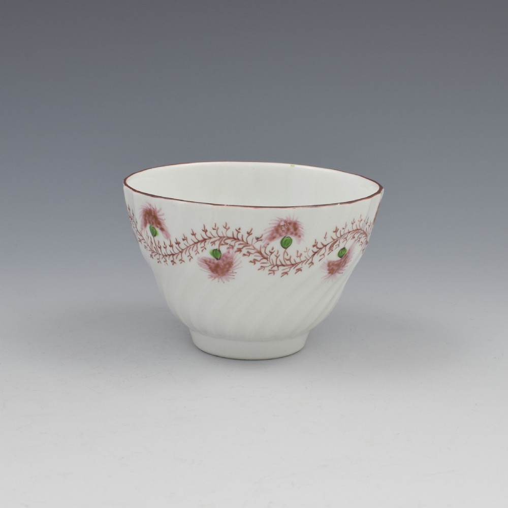 Pretty Chamberlain Worcester Porcelain Tea Bowl & Saucer c.1795 View III