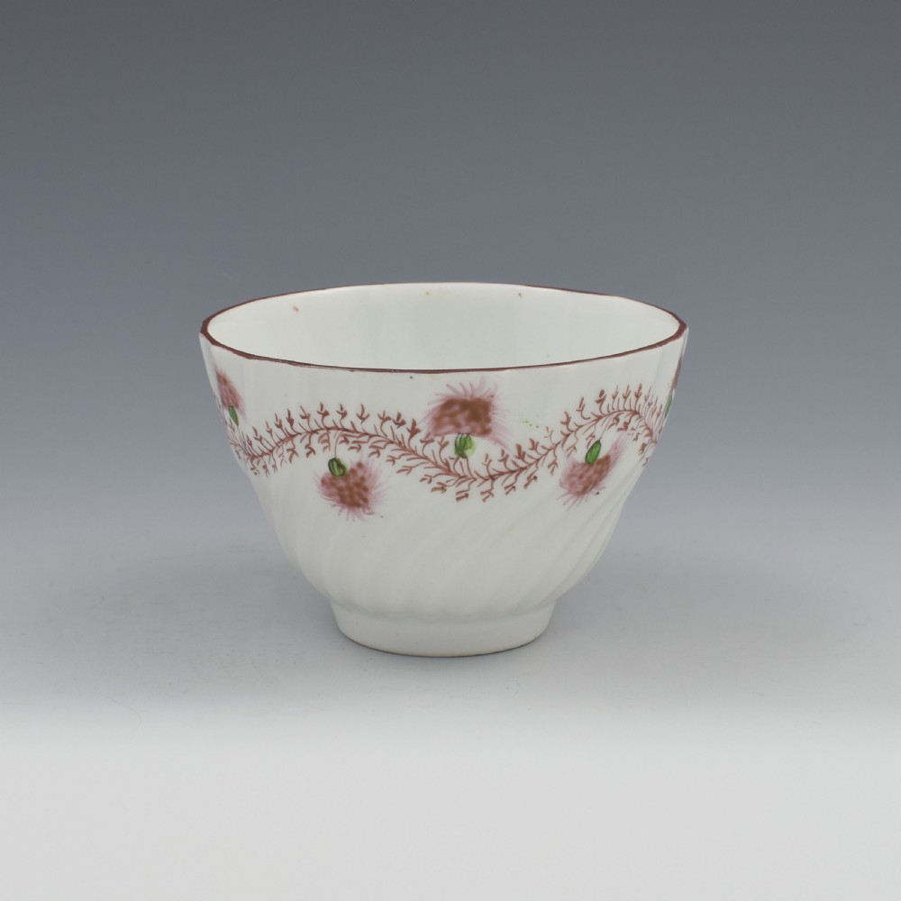 Pretty Chamberlain Worcester Porcelain Tea Bowl & Saucer c.1795 View V