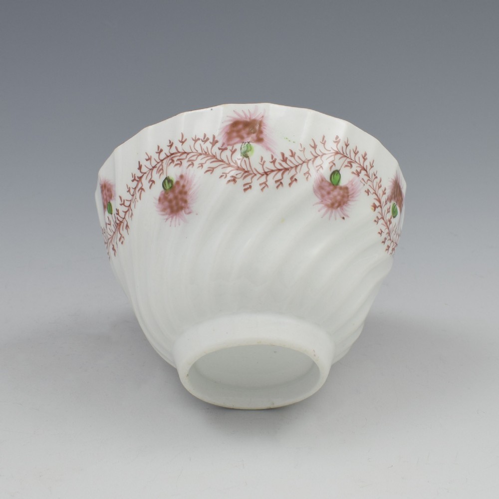 Pretty Chamberlain Worcester Porcelain Tea Bowl & Saucer c.1795 View VI