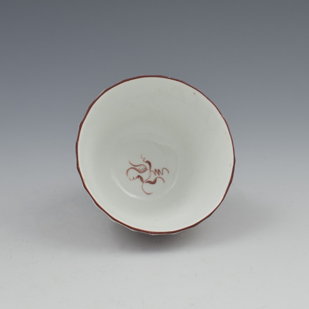 Pretty Chamberlain Worcester Porcelain Tea Bowl & Saucer c.1795 View VII