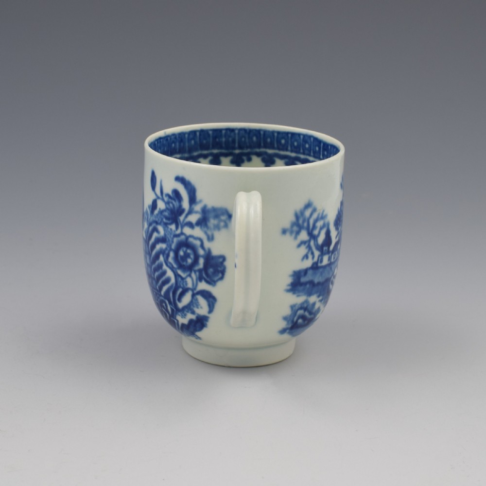 First Period Worcester Porcelain Fisherman Coffee Cup c.1775 1 View VI