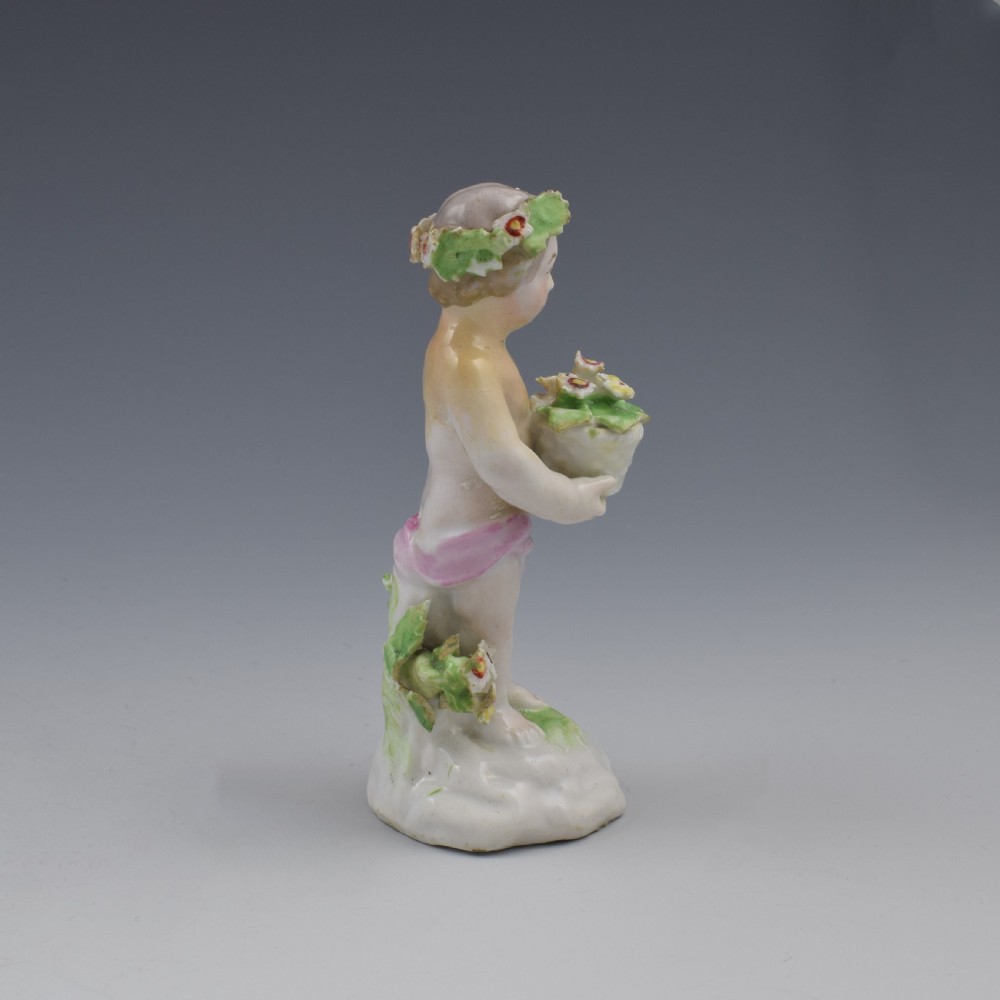 18th Century Derby Porcelain Figure Of A Small Putto c.1780 View III
