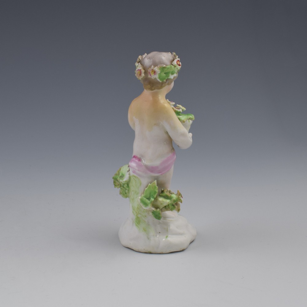18th Century Derby Porcelain Figure Of A Small Putto c.1780 View IV