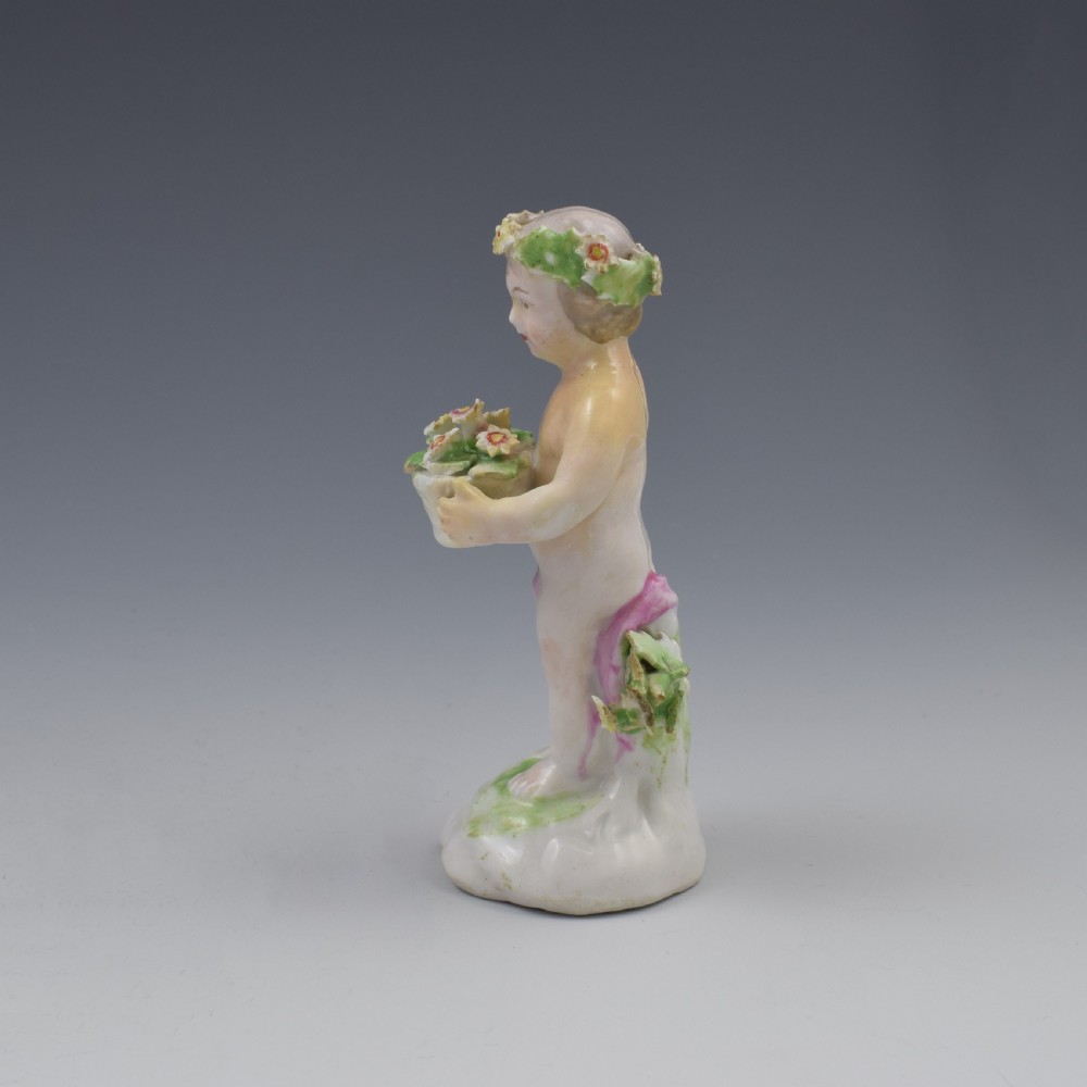 18th Century Derby Porcelain Figure Of A Small Putto c.1780 View VII