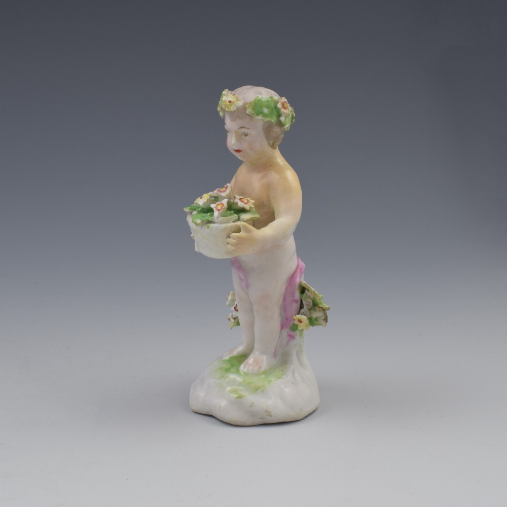 18th Century Derby Porcelain Figure Of A Small Putto c.1780 View VIII