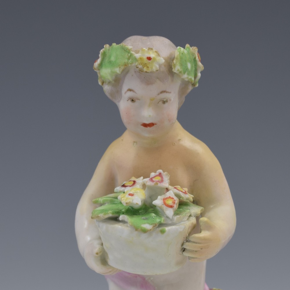 18th Century Derby Porcelain Figure Of A Small Putto c.1780 View IX