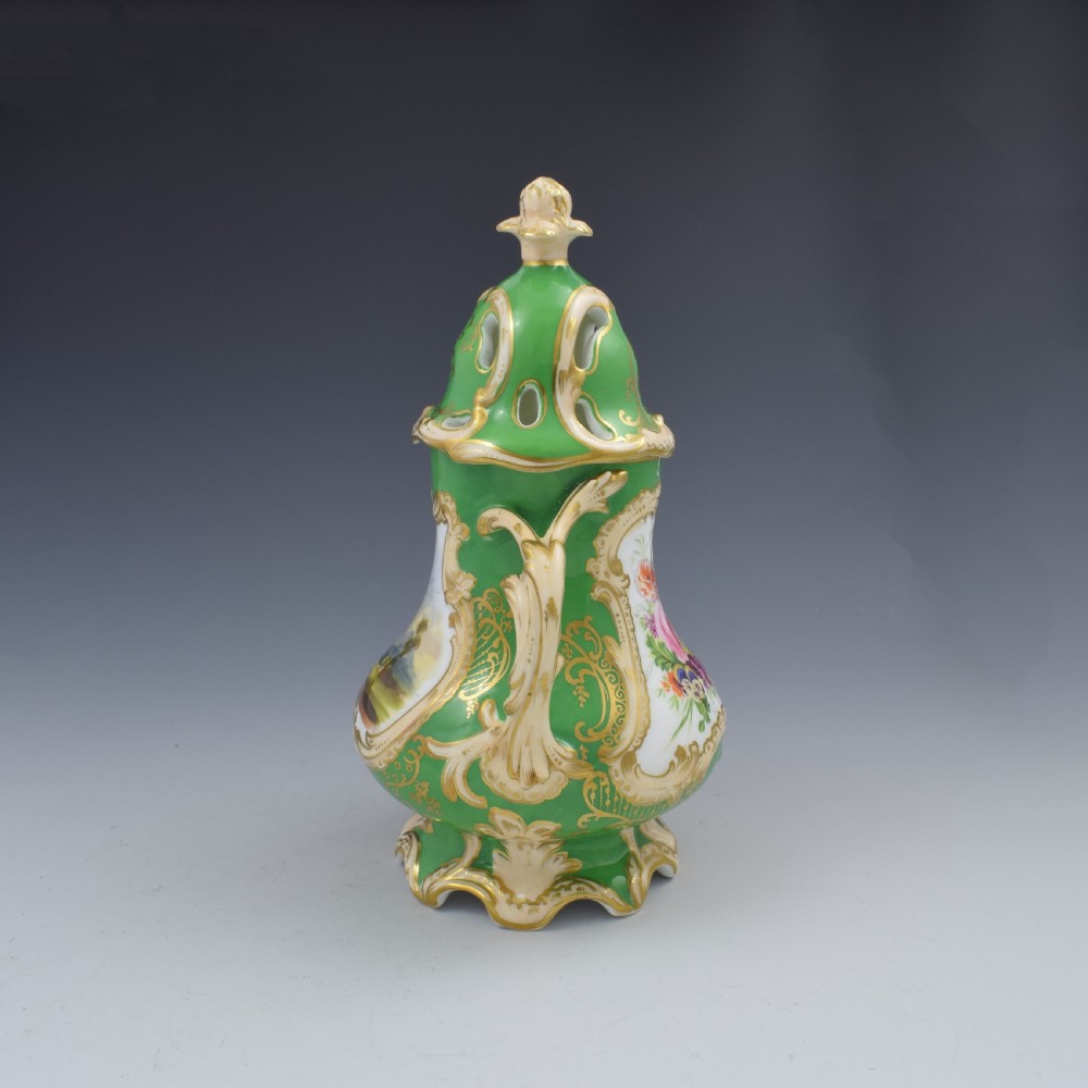 Samuel Alcock Porcelain Pot Pourri Vase & Cover Landscape View View IV