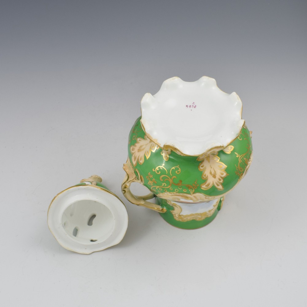 Samuel Alcock Porcelain Pot Pourri Vase & Cover Landscape View View IX