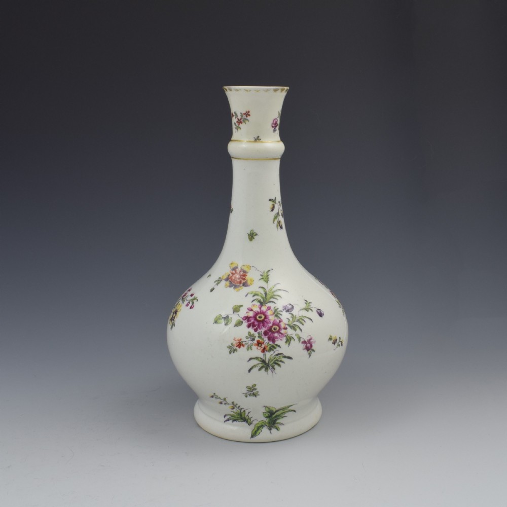 Derby Porcelain Cotton Stem Painter Water Bottle Guglet c.1760