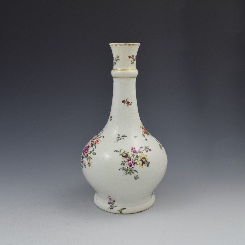 Derby Porcelain Cotton Stem Painter Water Bottle Guglet c.1760 View II