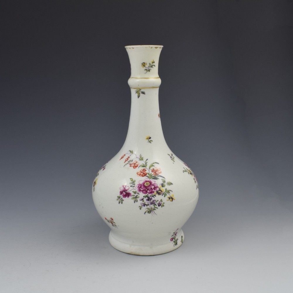 Derby Porcelain Cotton Stem Painter Water Bottle Guglet c.1760 View III