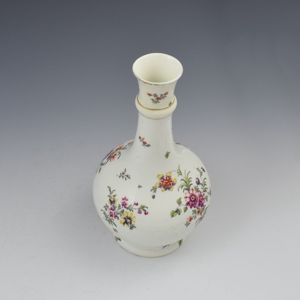 Derby Porcelain Cotton Stem Painter Water Bottle Guglet c.1760 View V