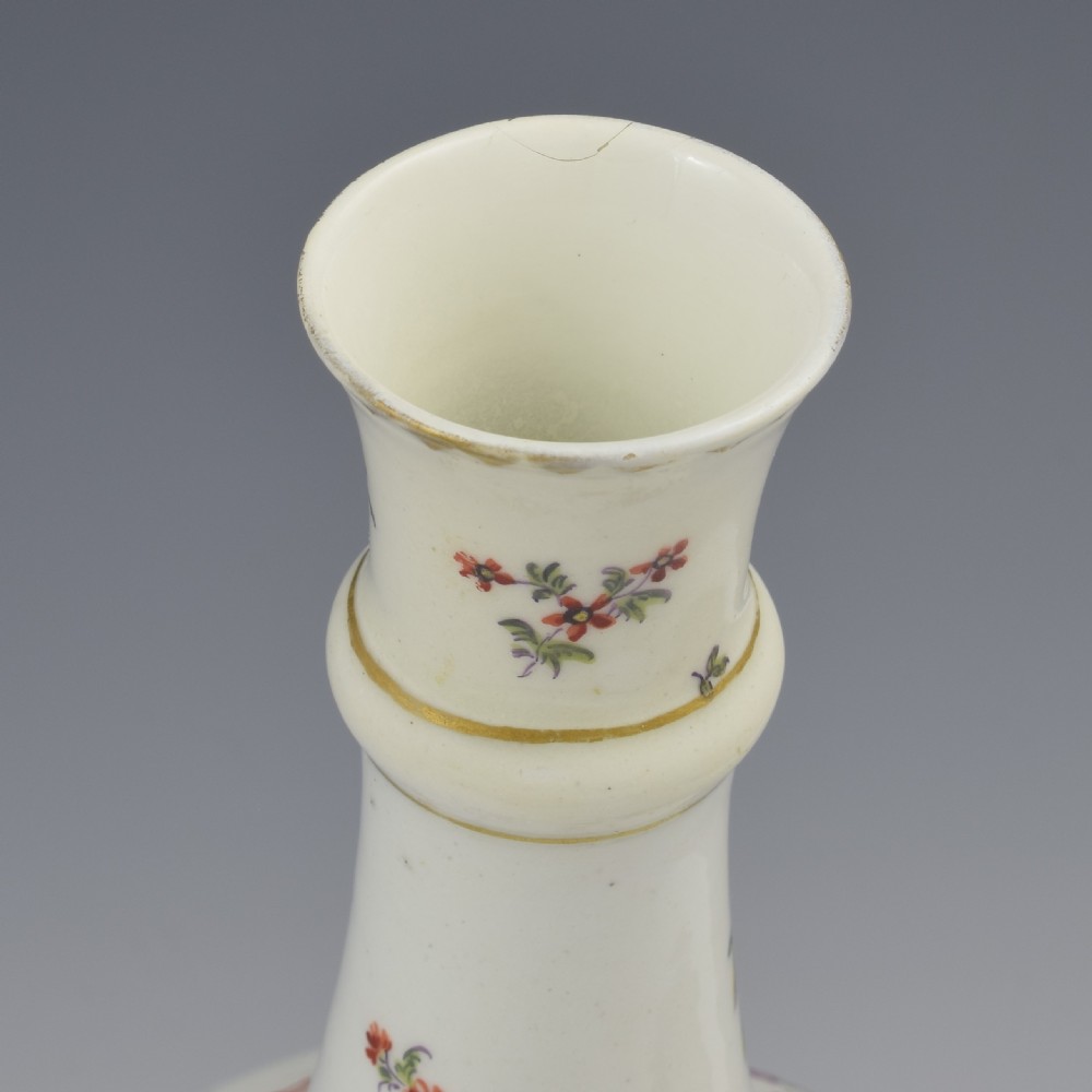 Derby Porcelain Cotton Stem Painter Water Bottle Guglet c.1760 View IX