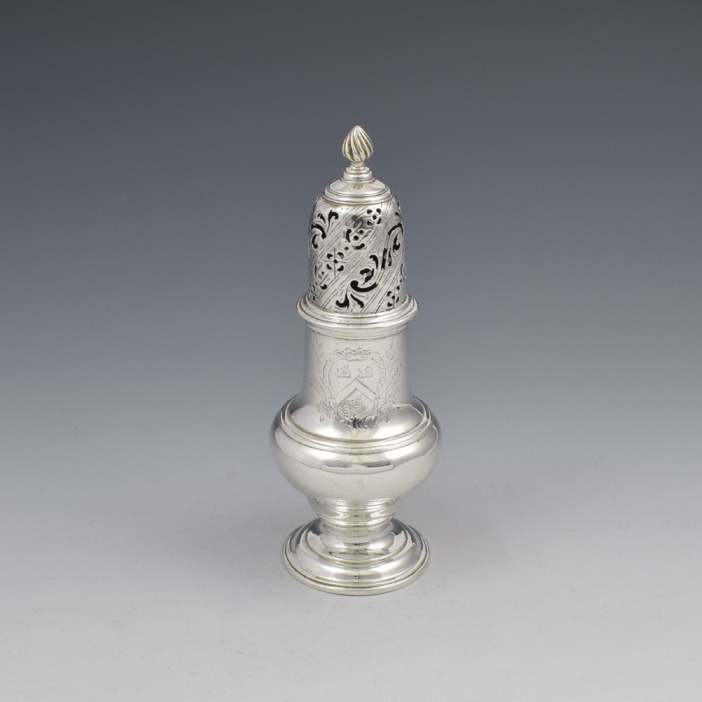 George II Silver Pepper Caster Jabez Daniell London 1758