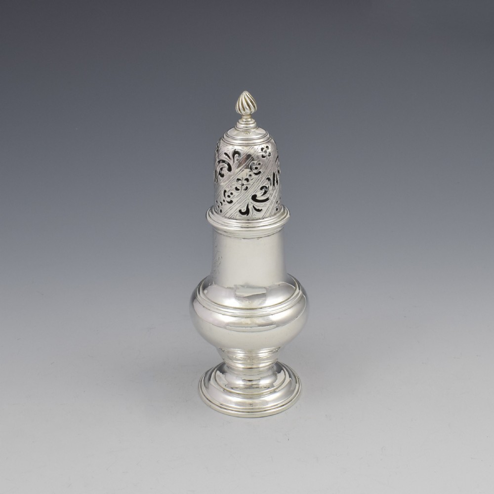 George II Silver Pepper Caster Jabez Daniell London 1758 View III