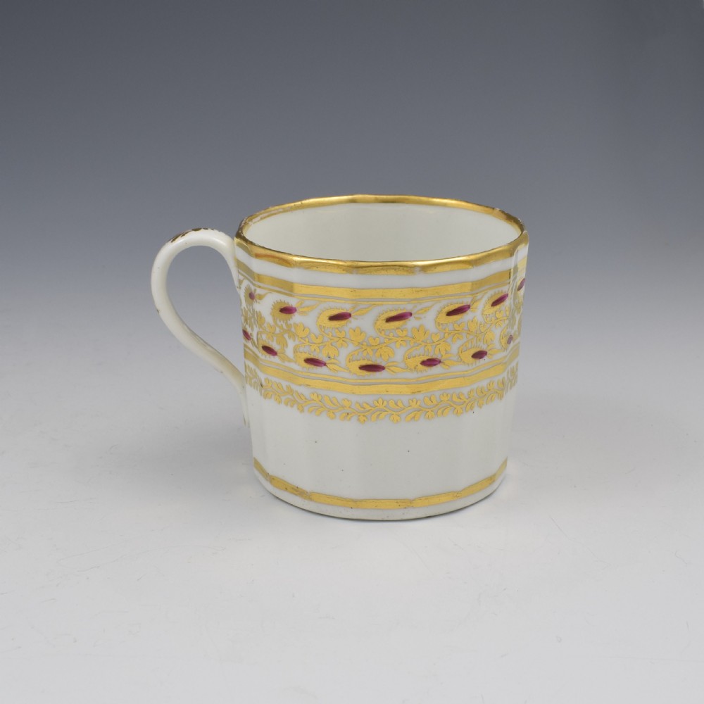 Fine Georgian Coalport Porcelain Hamilton Flute Coffee Can c.1805