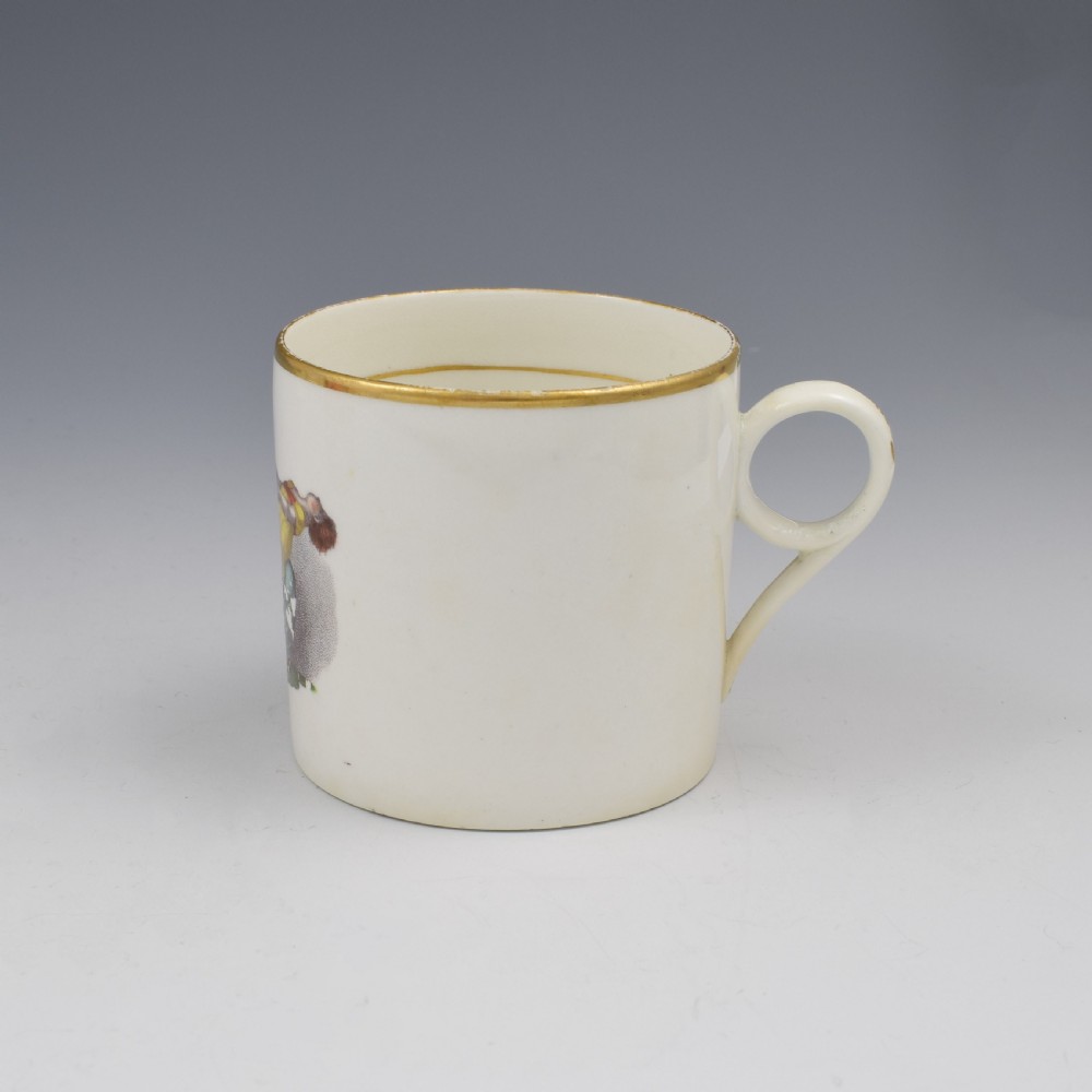 Georgian Machin Bone China Adam Buck Style Coffee Can c.1810 1 View II