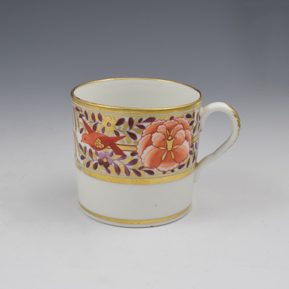 Coalport Porcelain John Rose Coffee Can Red Birds Willow & Peony