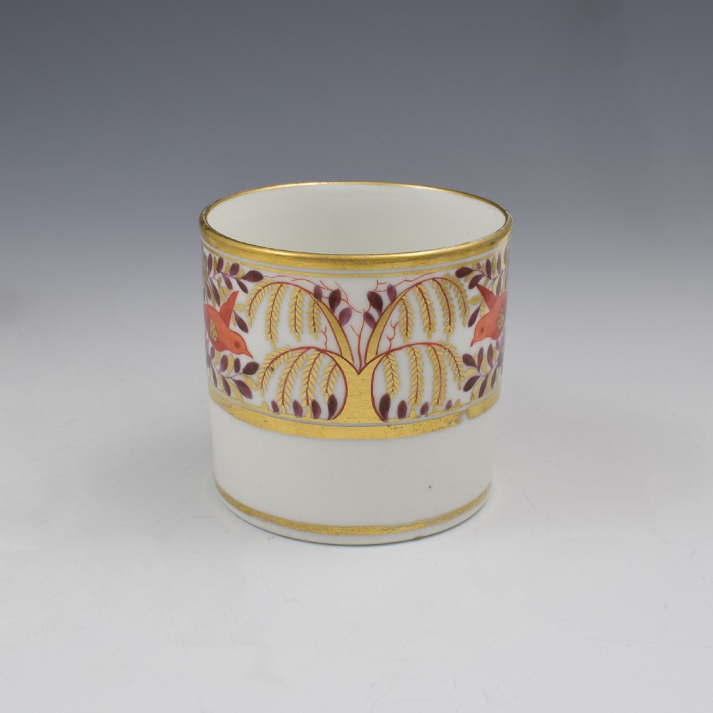Coalport Porcelain John Rose Coffee Can Red Birds Willow & Peony View II