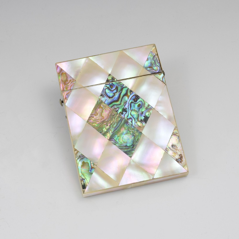 Victorian Mother Of Pearl & Abalone Visiting Card Case View II
