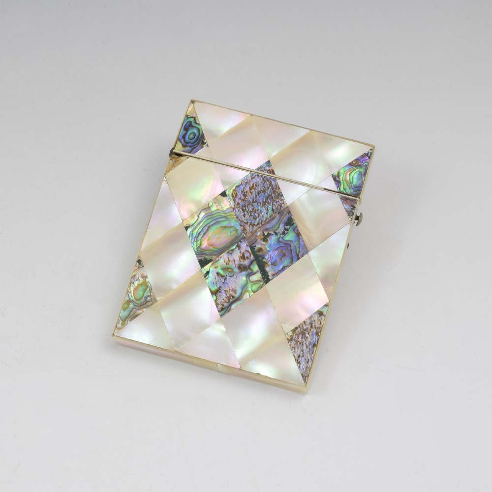 Victorian Mother Of Pearl & Abalone Visiting Card Case View III